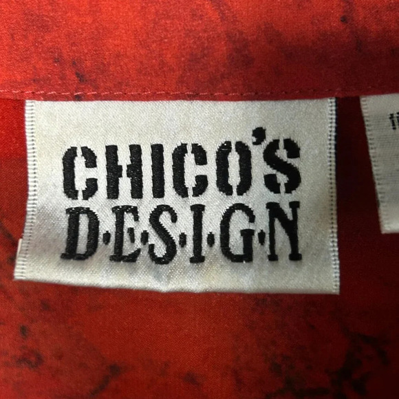 Vintage 90s 100% Silk Chico's Design Girl With Bird Blouse Size 1 Medium - Picture 3 of 8